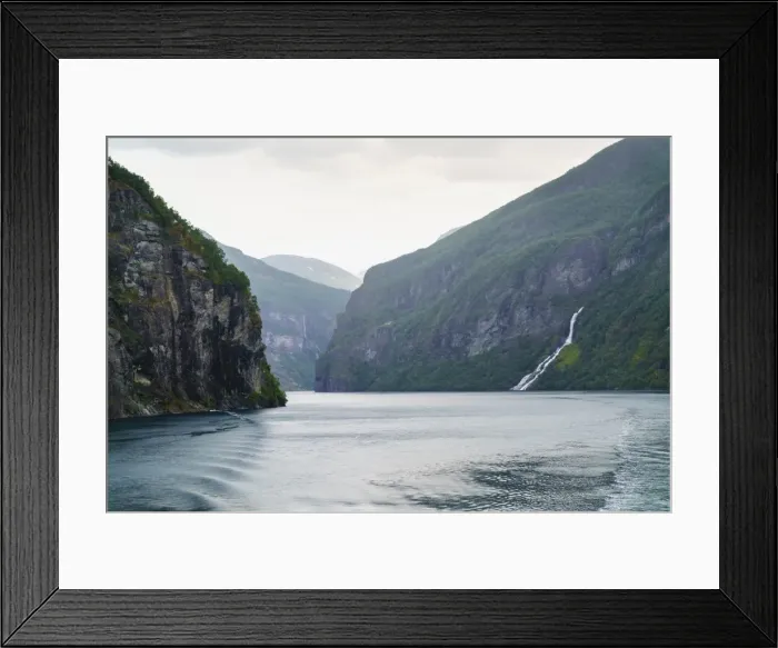 Framed Print : The Suitor Waterfall lies directly opposite the Seven Sisters Waterfall, Geirangerfjord Framed Print : The Suitor Waterfall lies directly opposite the Seven Sisters Waterfall, Geirangerfjord