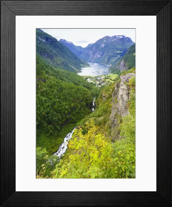 Framed Print : High view of Geiranger and Geirangerfjord. UNESCO World Heritage Site, Norway, Scandinavia Framed Print : High view of Geiranger and Geirangerfjord. UNESCO World Heritage Site, Norway, Scandinavia