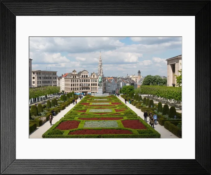 Framed Print : Mont des Arts Garden, Brussels, Belgium, Europe Framed Print : Mont des Arts Garden, Brussels, Belgium, Europe