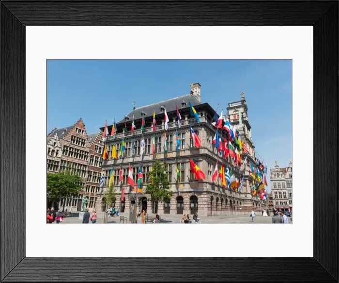 Framed Print : Antwerp City Hall, Antwerp, Belgium, Europe Framed Print : Antwerp City Hall, Antwerp, Belgium, Europe