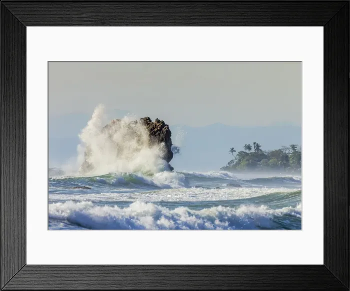 Framed Print : Surf on a sea stack between Santa Teresa and Hermosa beaches, far south Nicoya Peninsula Framed Print : Surf on a sea stack between Santa Teresa and Hermosa beaches, far south Nicoya Peninsula