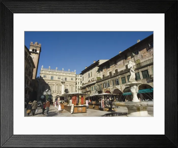 Framed Print : Piazza di Erbe Framed Print : Piazza di Erbe