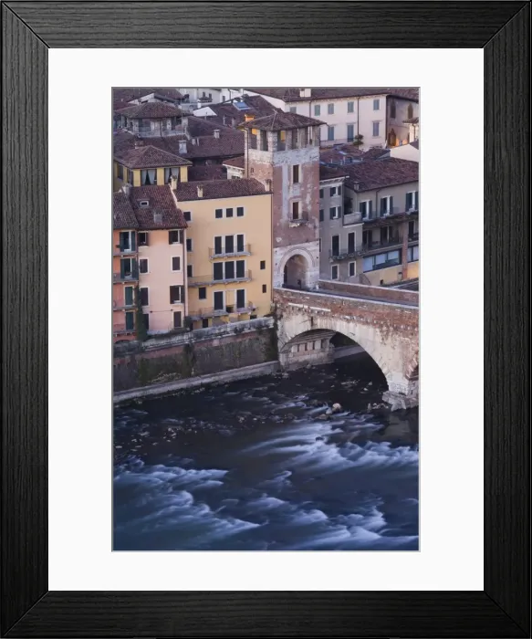 Framed Print : High view of city and Ponte Pietra Framed Print : High view of city and Ponte Pietra