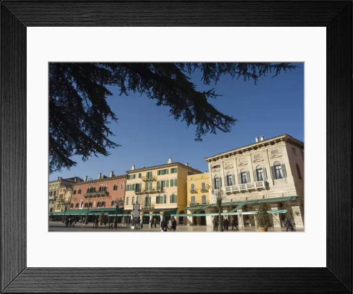 Framed Print : Piazza buildings at the Arena Framed Print : Piazza buildings at the Arena