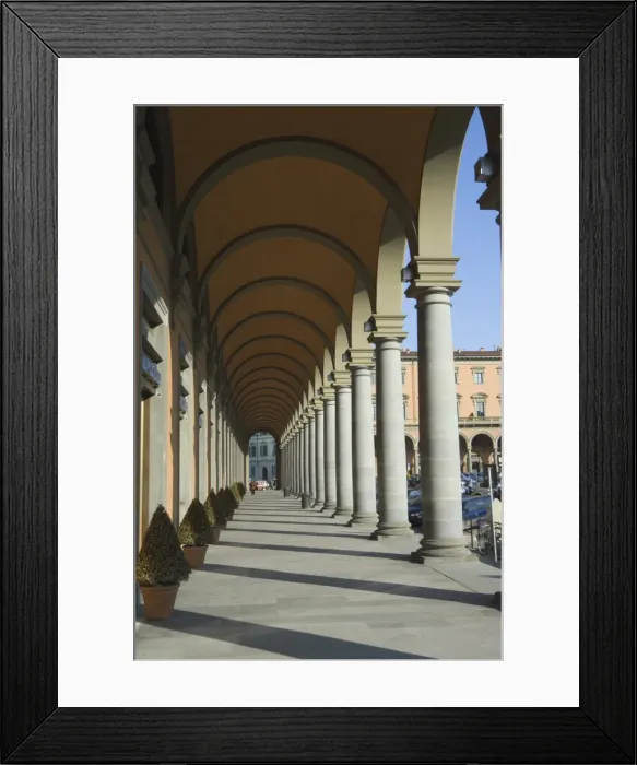 Framed Print : Arches and columns in Piazza della Liberta Framed Print : Arches and columns in Piazza della Liberta