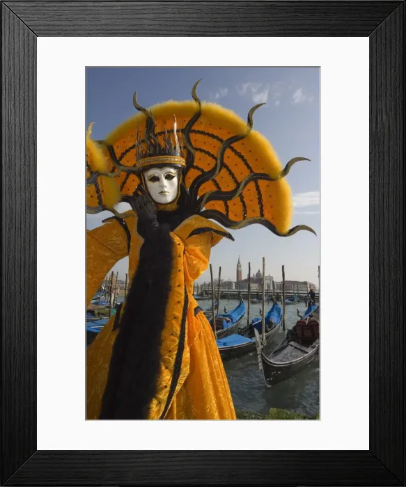 Framed Print : Masked face and costume at the Venice Carnival Framed Print : Masked face and costume at the Venice Carnival