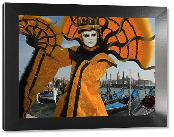 Masked faces and costumes at the Venice Carnival