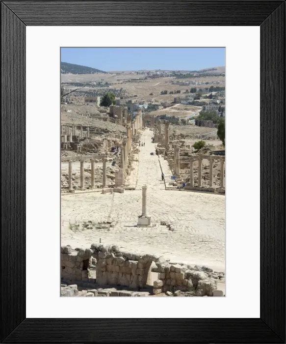 Framed Print : Oval Plaza (Forum) and Cardo Maximus colonnaded street Framed Print : Oval Plaza (Forum) and Cardo Maximus colonnaded street