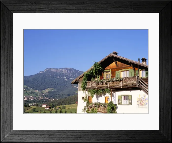 Framed Print : Traditional South Tirolean house below Siusi village Framed Print : Traditional South Tirolean house below Siusi village