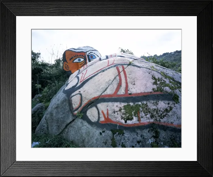 Framed Print : Painted rocks Framed Print : Painted rocks