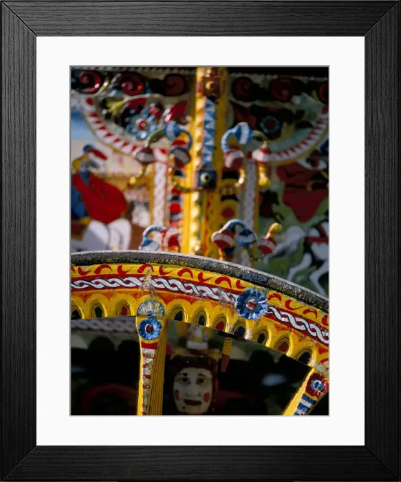 Framed Print : Close-up of typical brightly painted cart Framed Print : Close-up of typical brightly painted cart