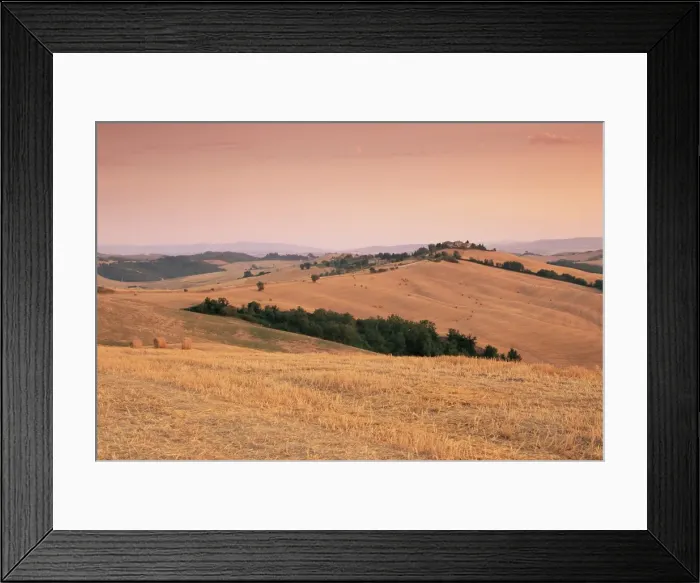 Framed Print : Fields at sunset Framed Print : Fields at sunset