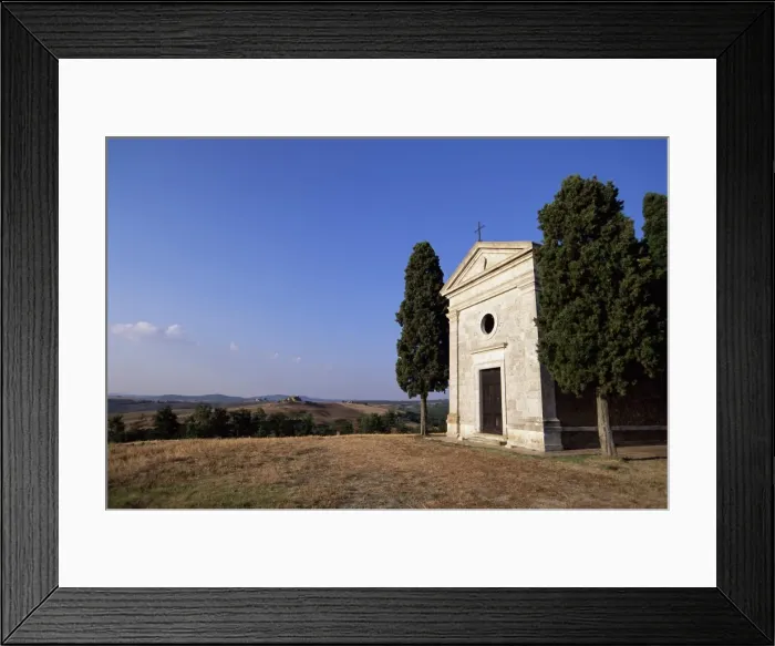 Framed Print : Vitaleta Christian chapel near Pienza Framed Print : Vitaleta Christian chapel near Pienza