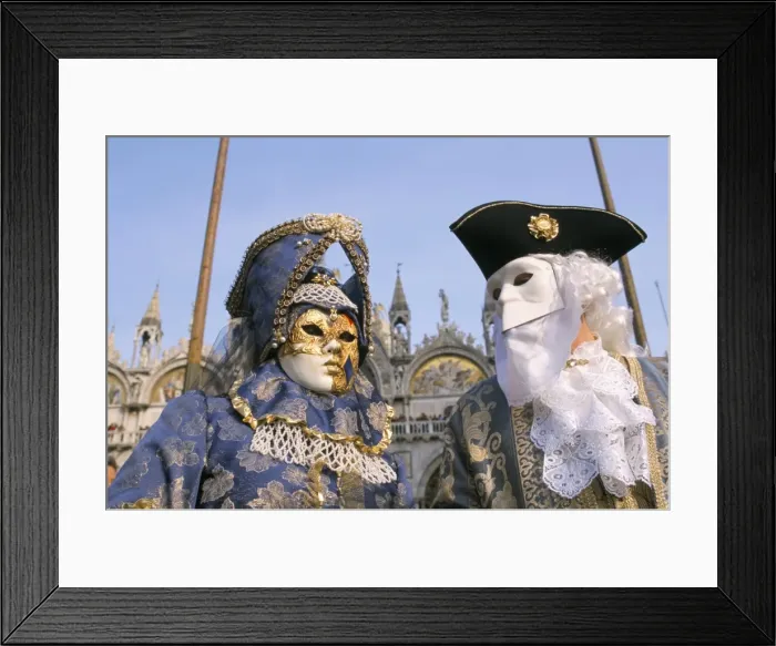 Framed Print : People in masks and costume Framed Print : People in masks and costume
