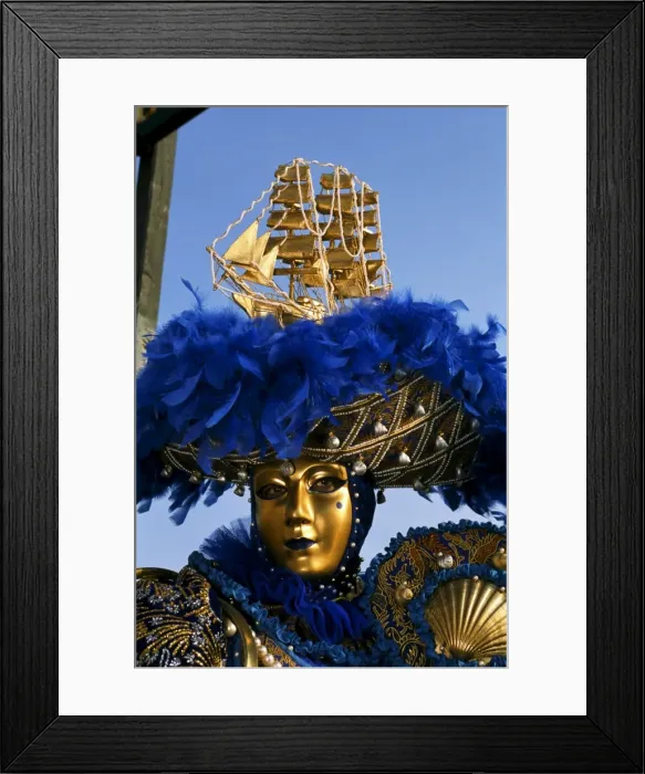 Framed Print : Person in mask and costume Framed Print : Person in mask and costume