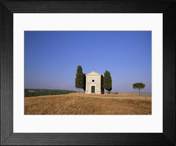 Framed Print : Vitaleta Christian chapel near Pienza Framed Print : Vitaleta Christian chapel near Pienza
