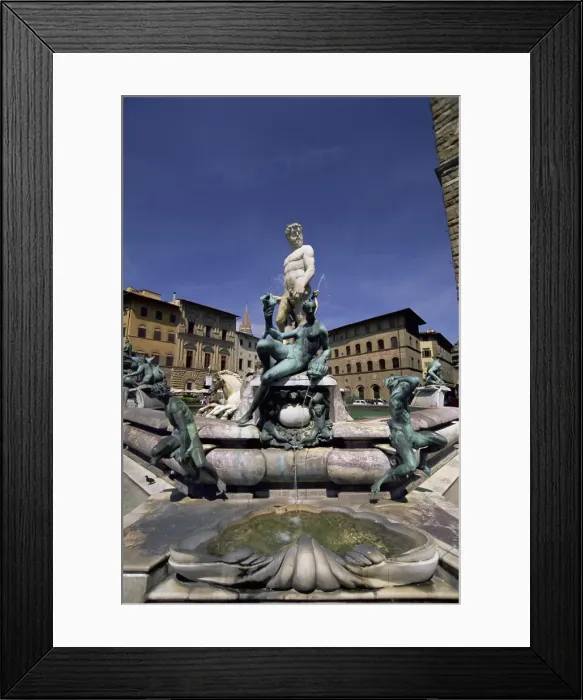 Framed Print : Neptune fountain Framed Print : Neptune fountain