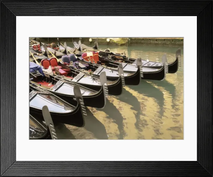 Framed Print : A line of gondolas Framed Print : A line of gondolas
