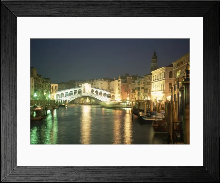 Framed Print : The Grand Canal and Rialto Bridge at dusk Framed Print : The Grand Canal and Rialto Bridge at dusk