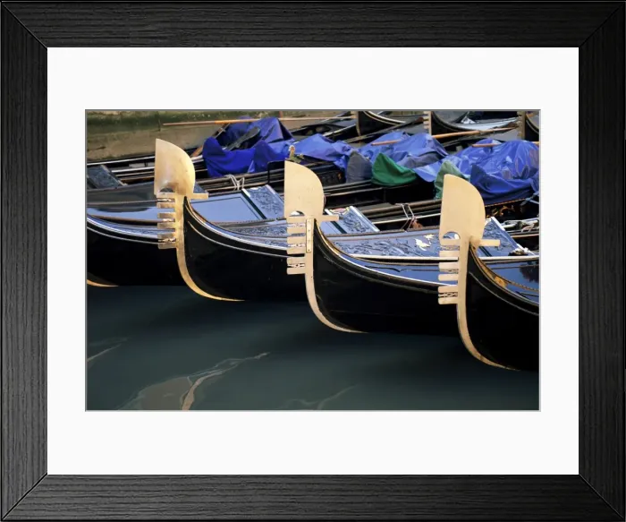 Framed Print : Row of gondolas Framed Print : Row of gondolas