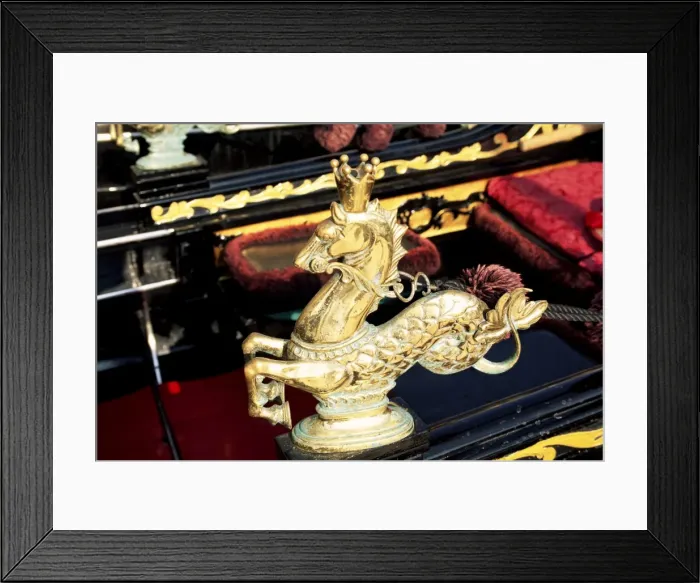 Framed Print : Detail of Venetian gondola