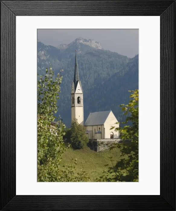 Framed Print : The church at Selva di Cadore Framed Print : The church at Selva di Cadore