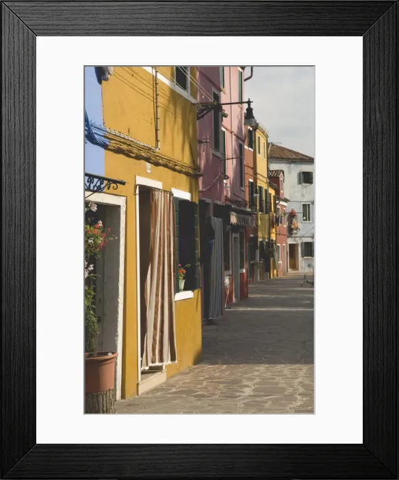 Framed Print : Coloured houses Framed Print : Coloured houses