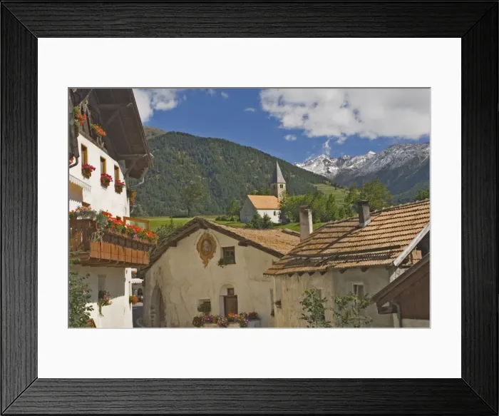 Framed Print : Village of Burgusio Framed Print : Village of Burgusio