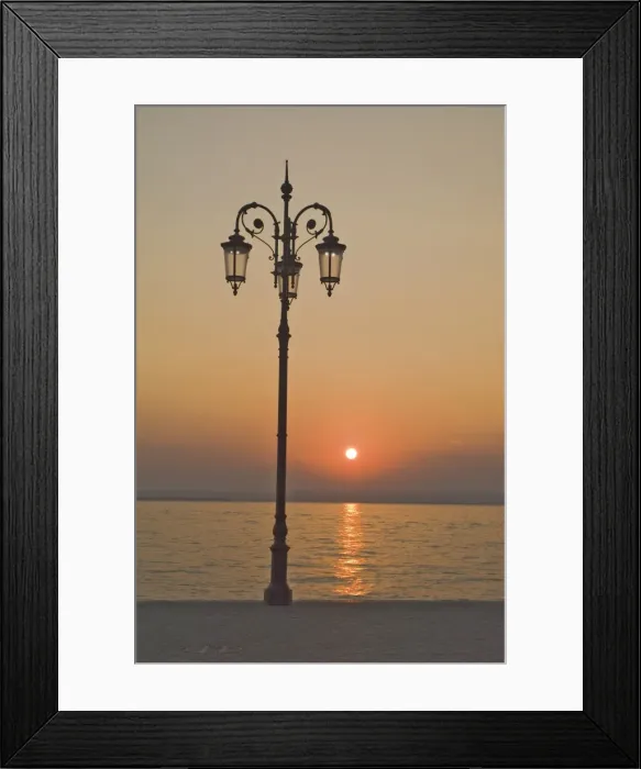 Framed Print : Sunset, Lazise Framed Print : Sunset, Lazise