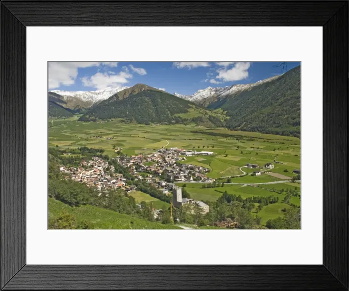 Framed Print : Village of Burgusio Framed Print : Village of Burgusio