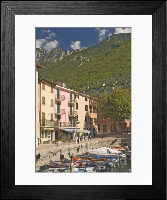 Framed Print : Boats moored in the little harbour at Pai