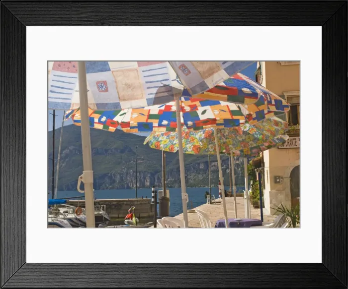 Framed Print : Umbrellas at the cafe Framed Print : Umbrellas at the cafe