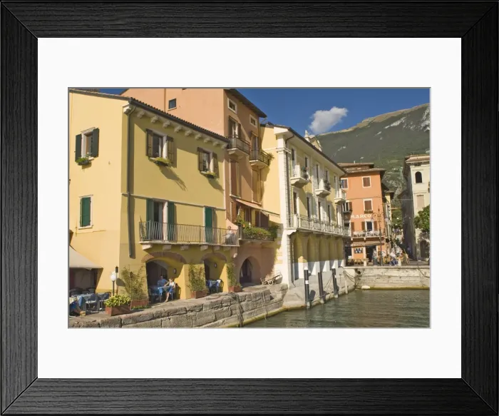 Framed Print : The harbourside at Malcesine Framed Print : The harbourside at Malcesine