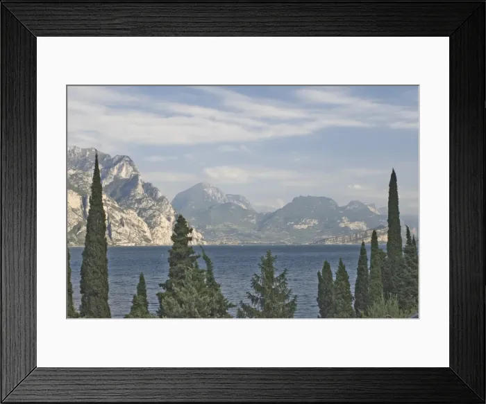 Framed Print : A view north over Lake Garda to Riva del Garda