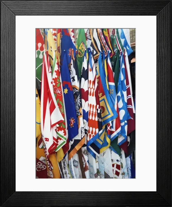 Framed Print : Flags and banners