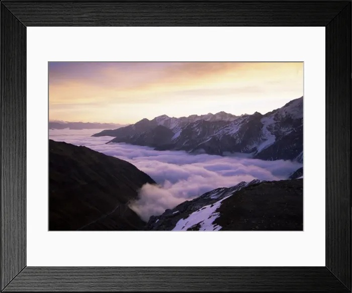 Framed Print : Ortler Group and morning fog Framed Print : Ortler Group and morning fog