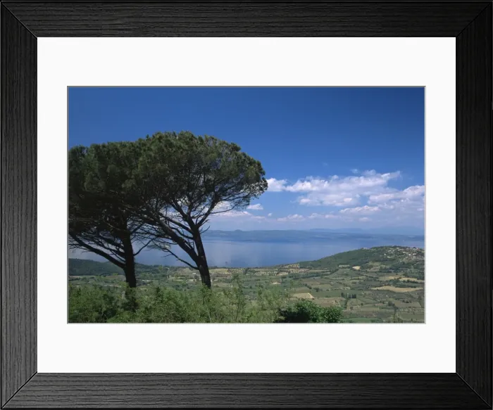 Framed Print : View from Montefiascone of Bolsena Lake Framed Print : View from Montefiascone of Bolsena Lake