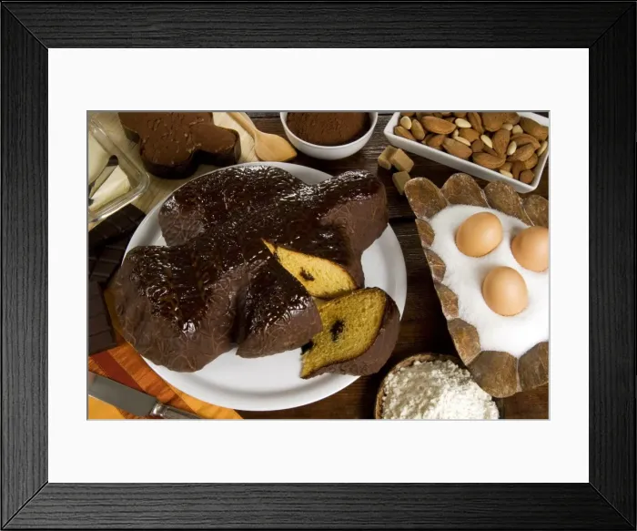 Framed Print : Colomba with chocolate (Italian Easter cake) Framed Print : Colomba with chocolate (Italian Easter cake)