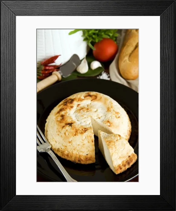 Framed Print : Ricotta al forno (ricotta cheese cooked in the oven) Framed Print : Ricotta al forno (ricotta cheese cooked in the oven)