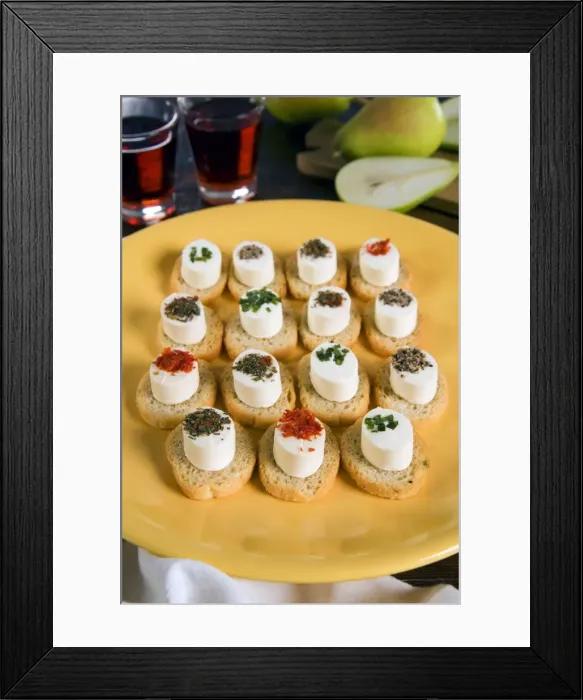 Framed Print : Italian starters with cheese and pot herbs Framed Print : Italian starters with cheese and pot herbs