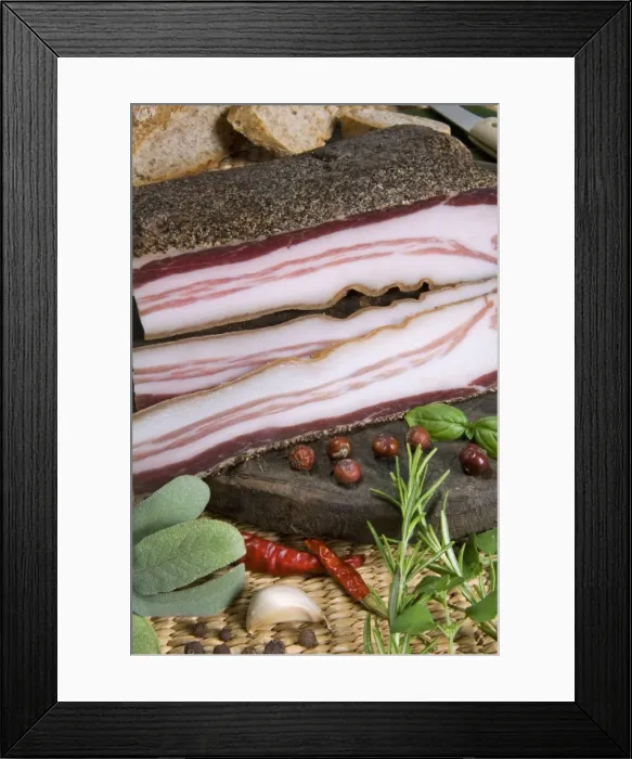 Framed Print : Italian bacon