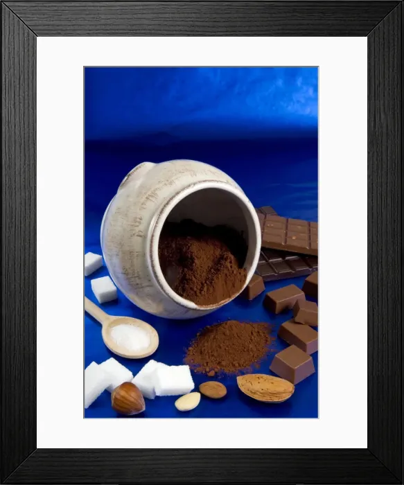 Framed Print : Chocolate ingredients Framed Print : Chocolate ingredients