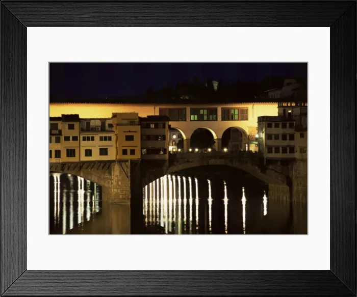 Framed Print : Ponte Vecchio and reflections in the River Arno Framed Print : Ponte Vecchio and reflections in the River Arno