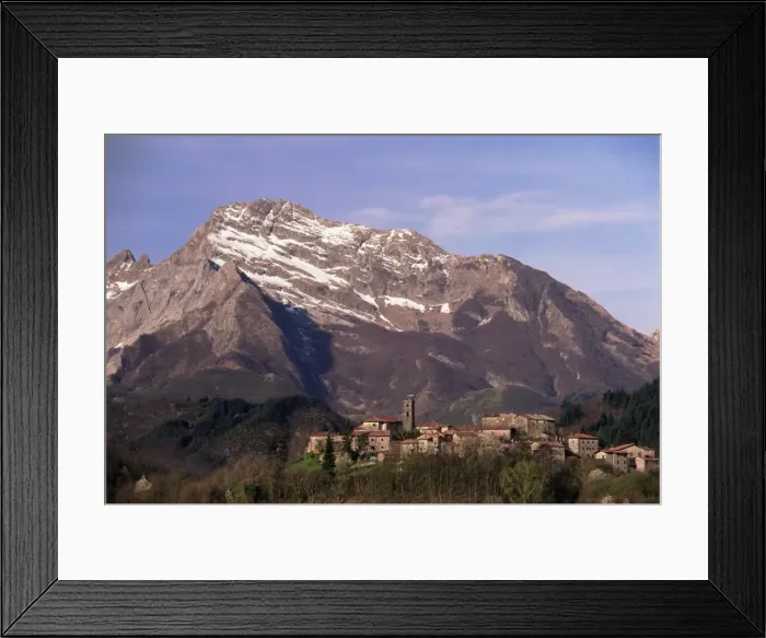 Framed Print : Village of Niciano and Monte Pisanino Framed Print : Village of Niciano and Monte Pisanino