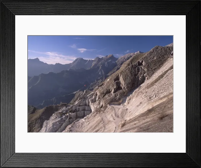 Framed Print : Carrara marble quarry near Antona in Apuane Alps Framed Print : Carrara marble quarry near Antona in Apuane Alps