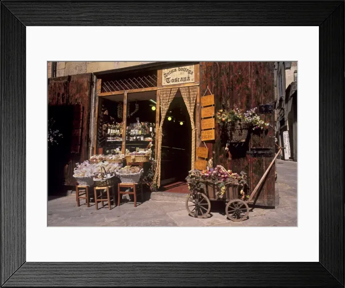Framed Print : Shop and traditional products at Arezzo Framed Print : Shop and traditional products at Arezzo