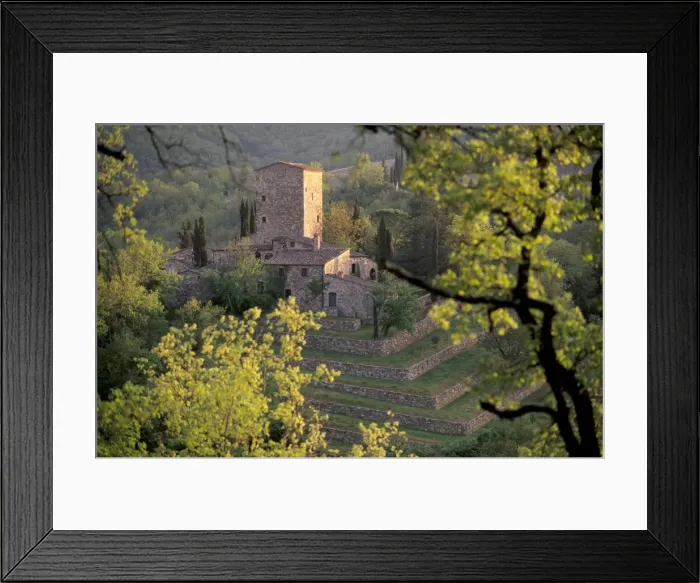 Framed Print : Fortified villa near Castellina in Chianti Framed Print : Fortified villa near Castellina in Chianti