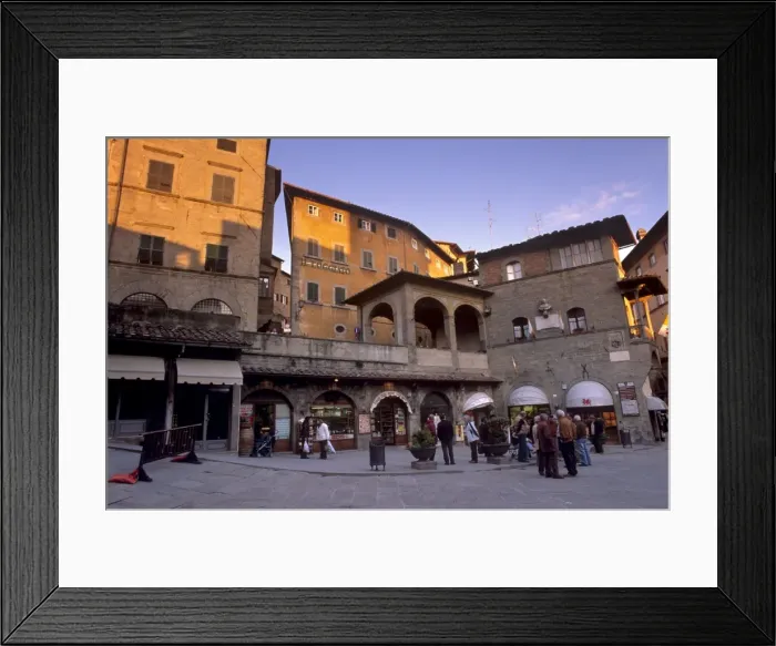 Framed Print : Piazza della Repubblica in the evening in the medieval Framed Print : Piazza della Repubblica in the evening in the medieval