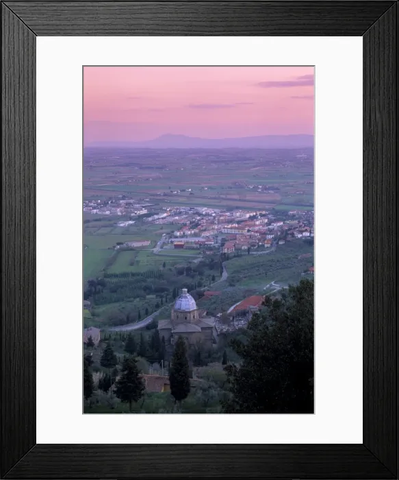Framed Print : View from the town at sunset Framed Print : View from the town at sunset