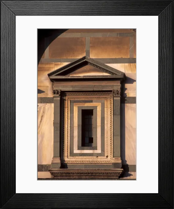 Framed Print : Polychrome marble window of the Baptistery Framed Print : Polychrome marble window of the Baptistery